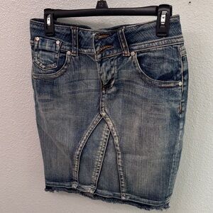 Younique Distressed Denim Pencil Skirt